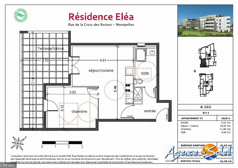 Jardin - Appartement Montpellier (Réf. 33-6416-AGENCEDUSOLEIL)
