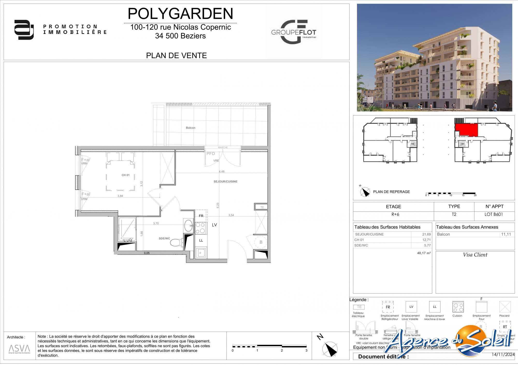 Chambre - Appartement Béziers (Réf. 09-7747-AGENCEDUSOLEIL)