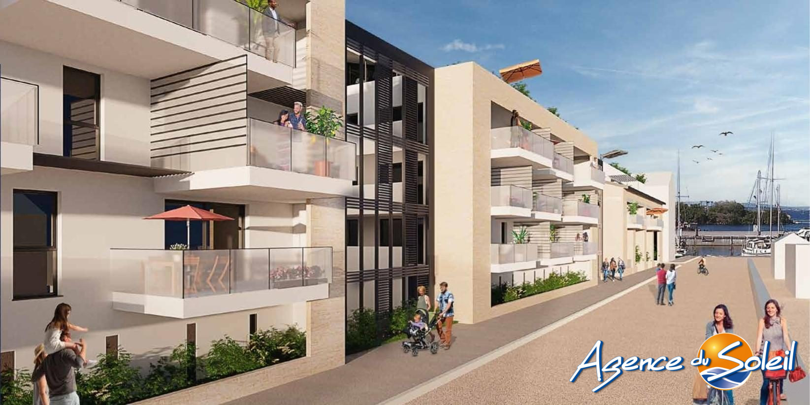 Terrasse - Appartement Marseillan (Réf. 09-7468-AGENCEDUSOLEIL)