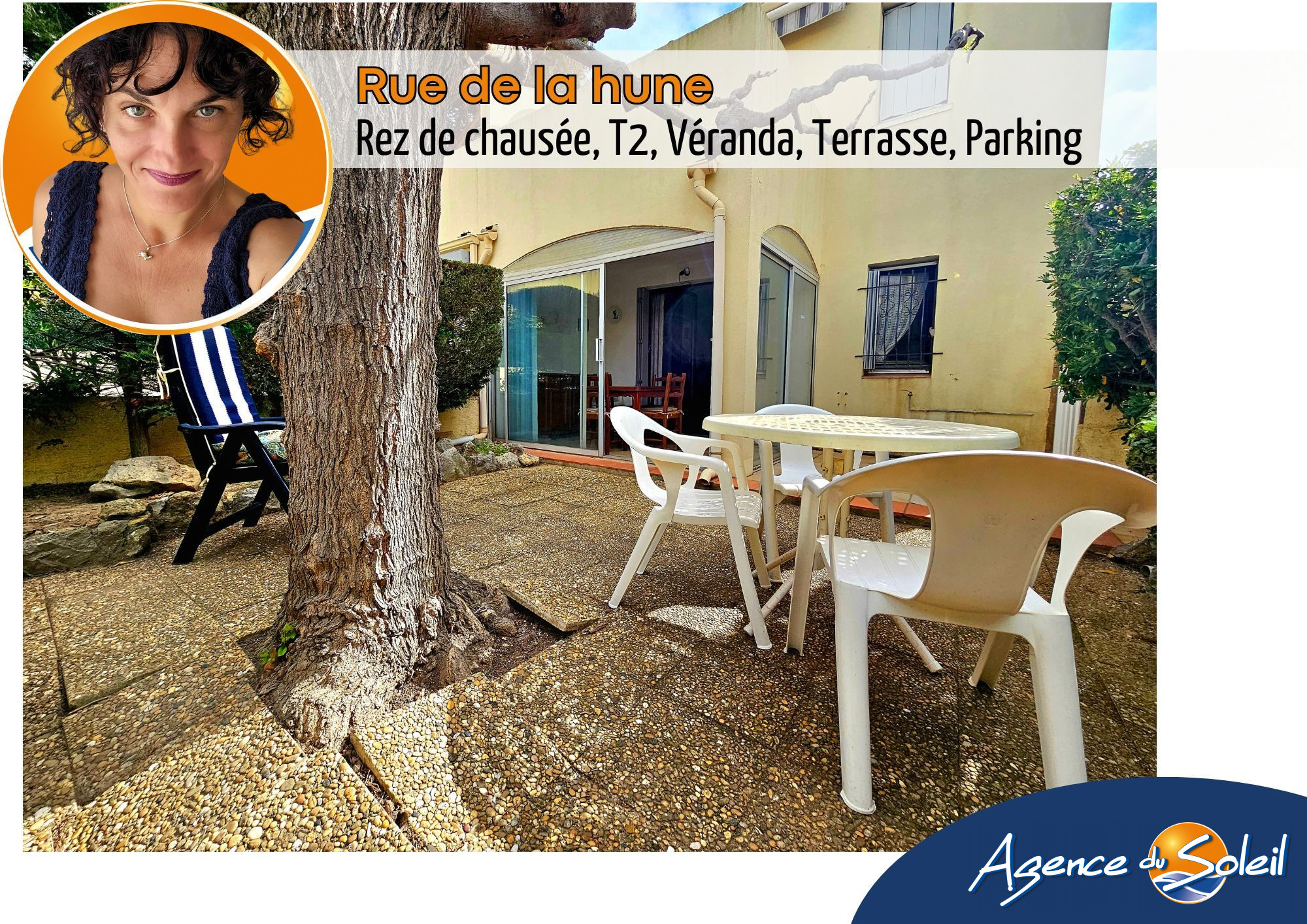Photo de T2 en Rez-de-Jardin avec Véranda et Grande Terrasse – Gruissan