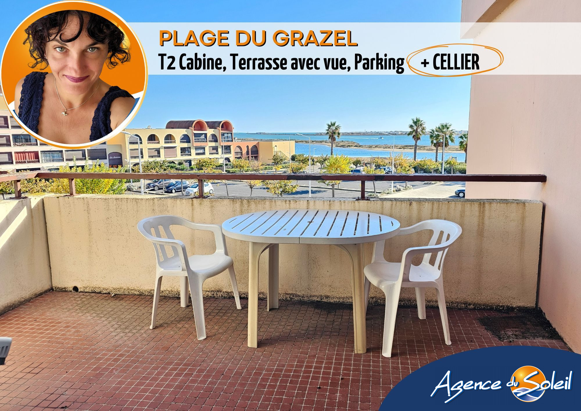 Photo de T2 cabine, Terrasse (vue Grazel), Parking, Cellier